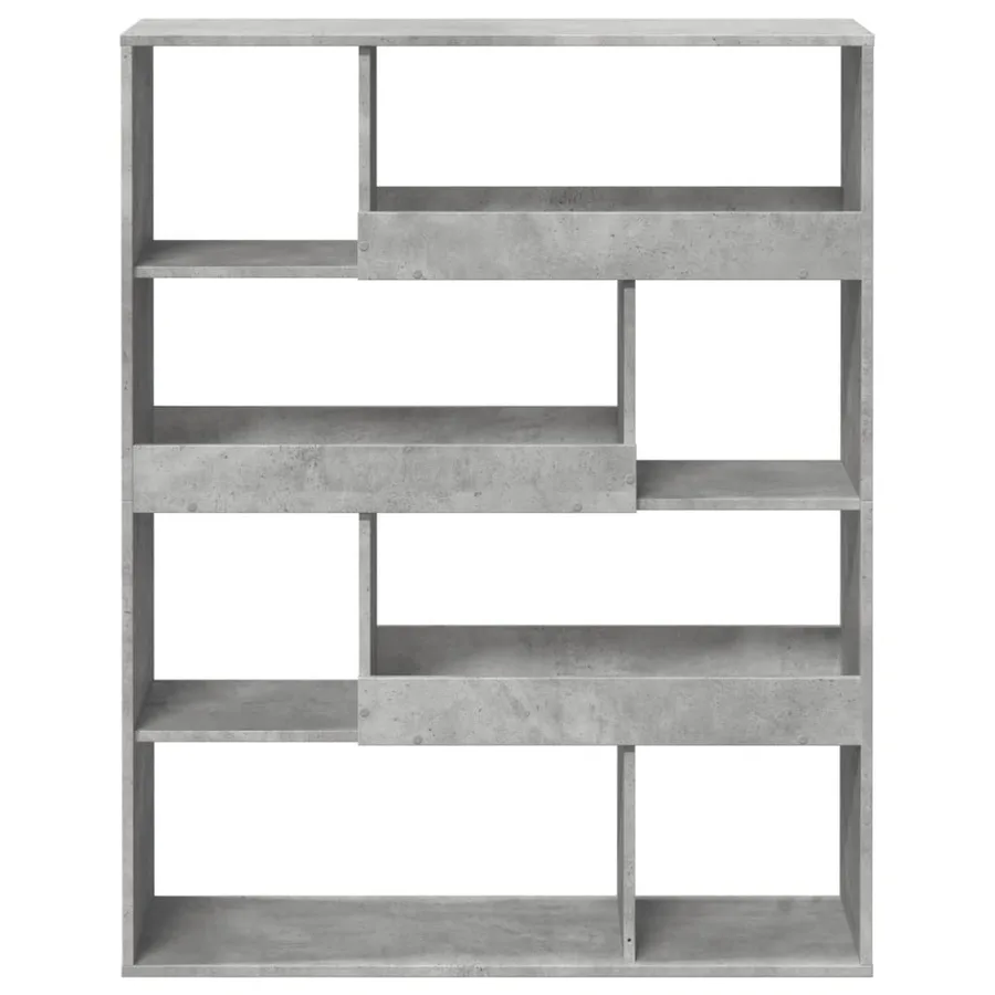 Bibliothèque gris béton 100x33x125,5 cm bois d'ingénierie - 4