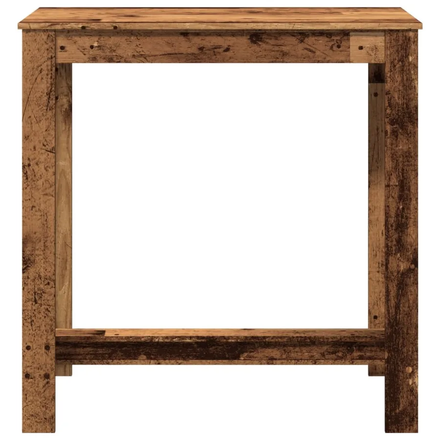 Table de bar vieux bois 102x50x103,5 cm bois d'ingénierie - 4
