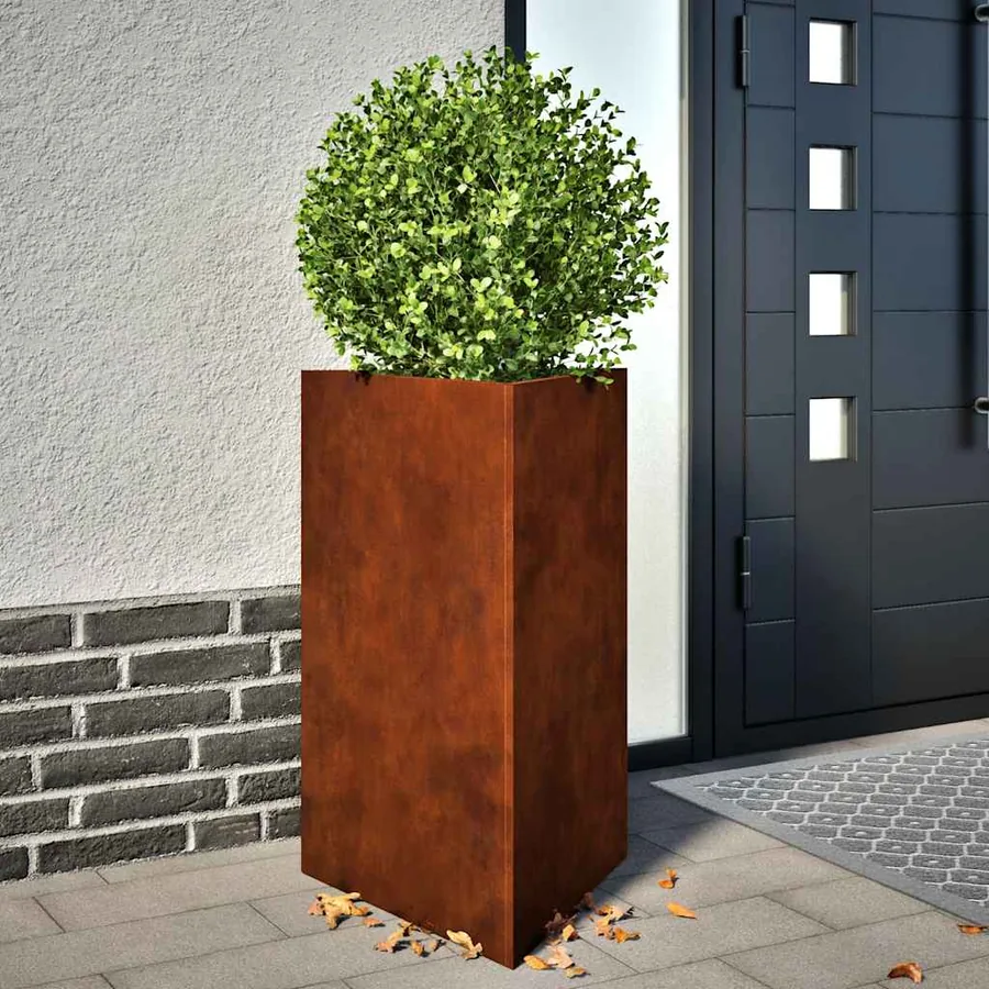 Jardinières 2 pcs triangulaire acier résistant aux intempéries