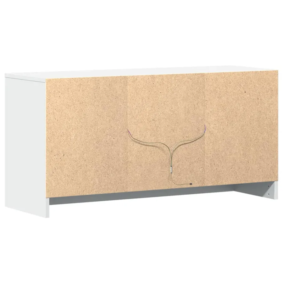 Meuble TV avec LED blanc 100x34x50 cm bois d'ingénierie - 8