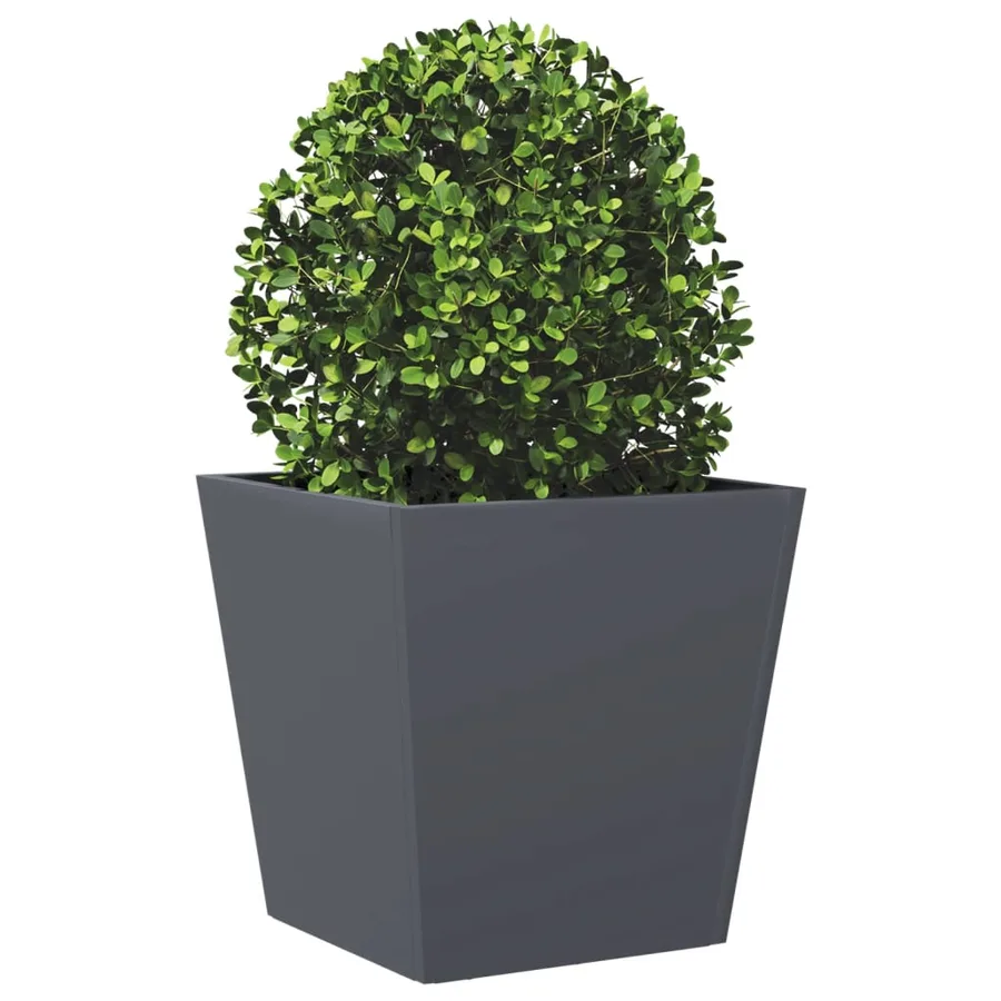 Jardinières 2 pcs anthracite 40x40x40 cm acier - 4