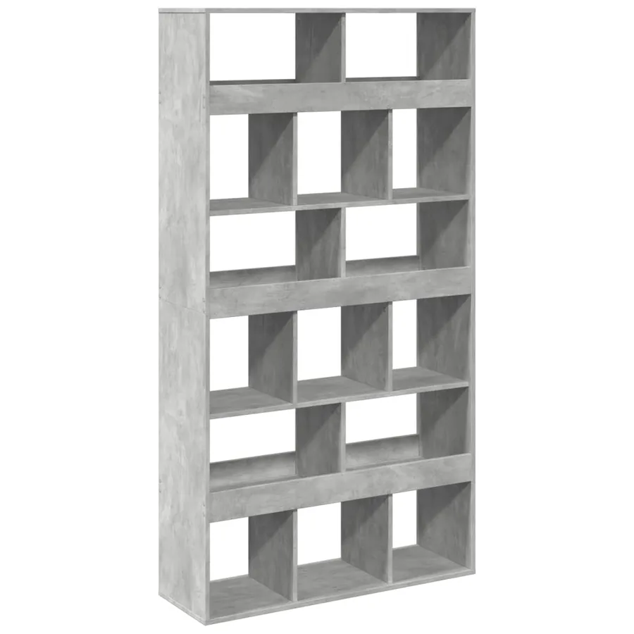 Bibliothèque gris béton 100x33x187,5 cm bois d'ingénierie - 6