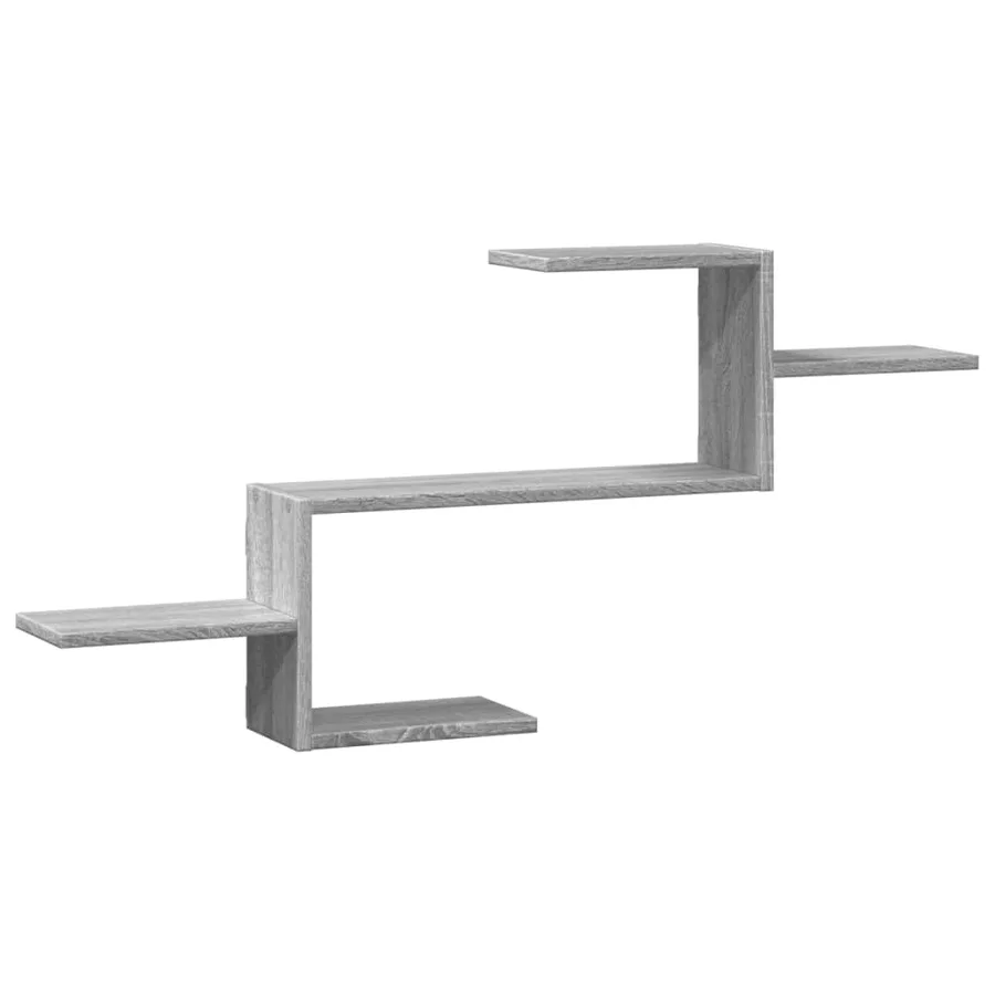 Étagère murale sonoma gris 104x15x49 cm bois ingénierie - 2