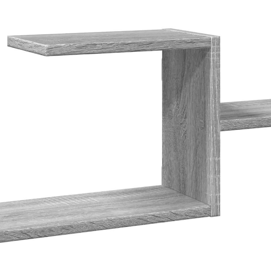 Étagère murale sonoma gris 104x15x49 cm bois ingénierie - 8
