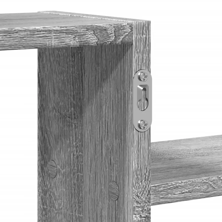 Étagère murale sonoma gris 104x15x49 cm bois ingénierie - 9