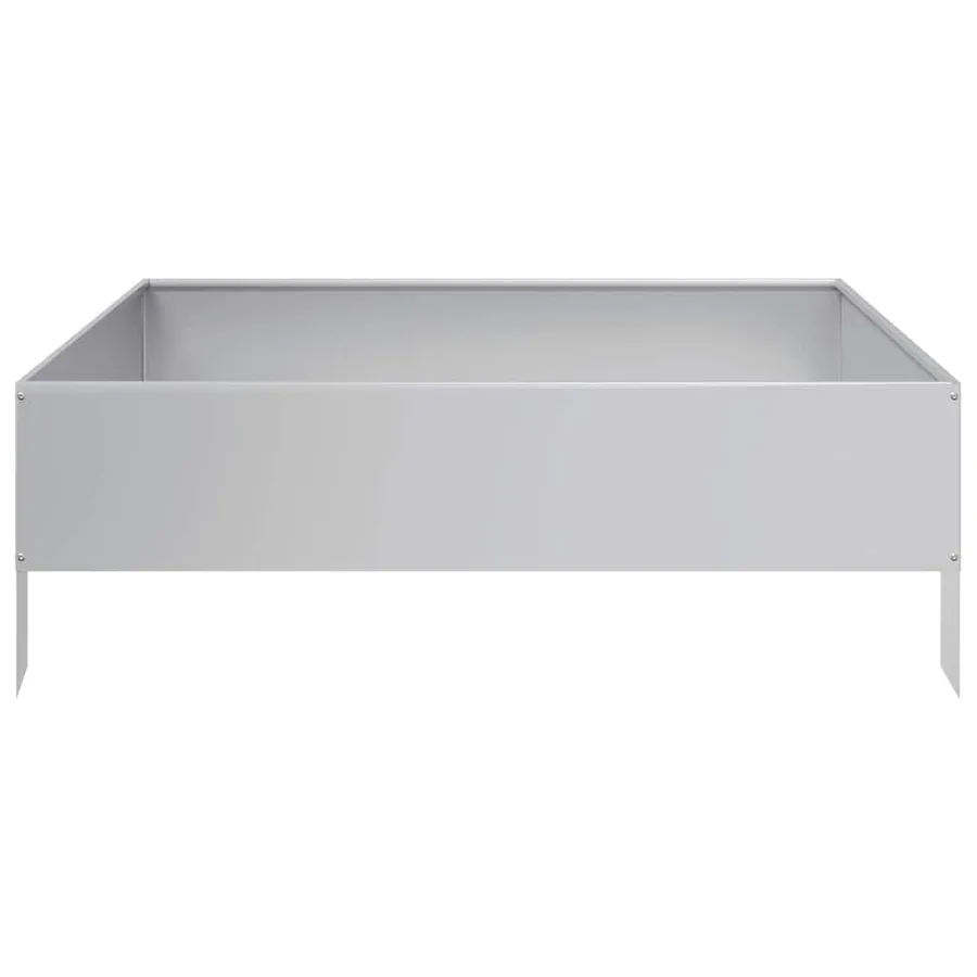Lit surélevé de jardin 100x100x33,5 cm acier inoxydable - 5