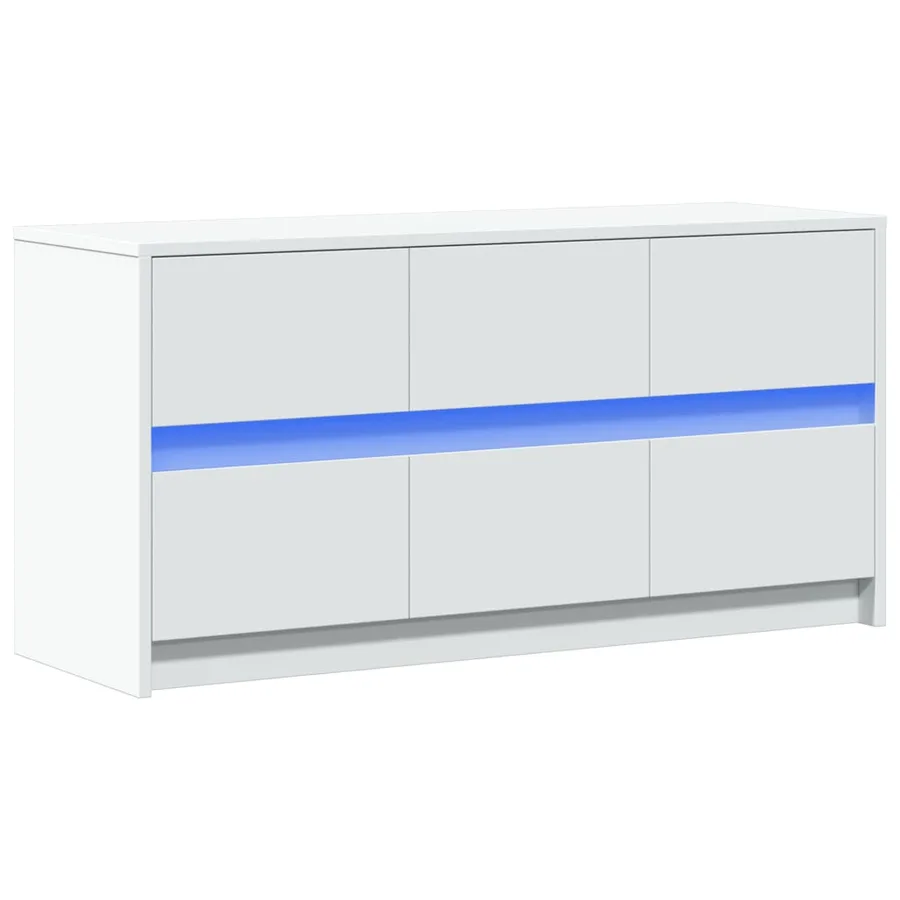 Meuble TV avec LED blanc 100x34x50 cm bois d'ingénierie - 13
