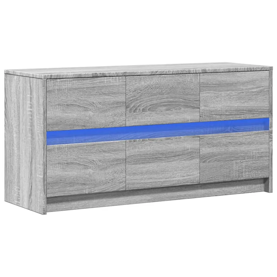 Meuble TV avec LED sonoma gris 100x34x50 cm bois d'ingénierie - 5