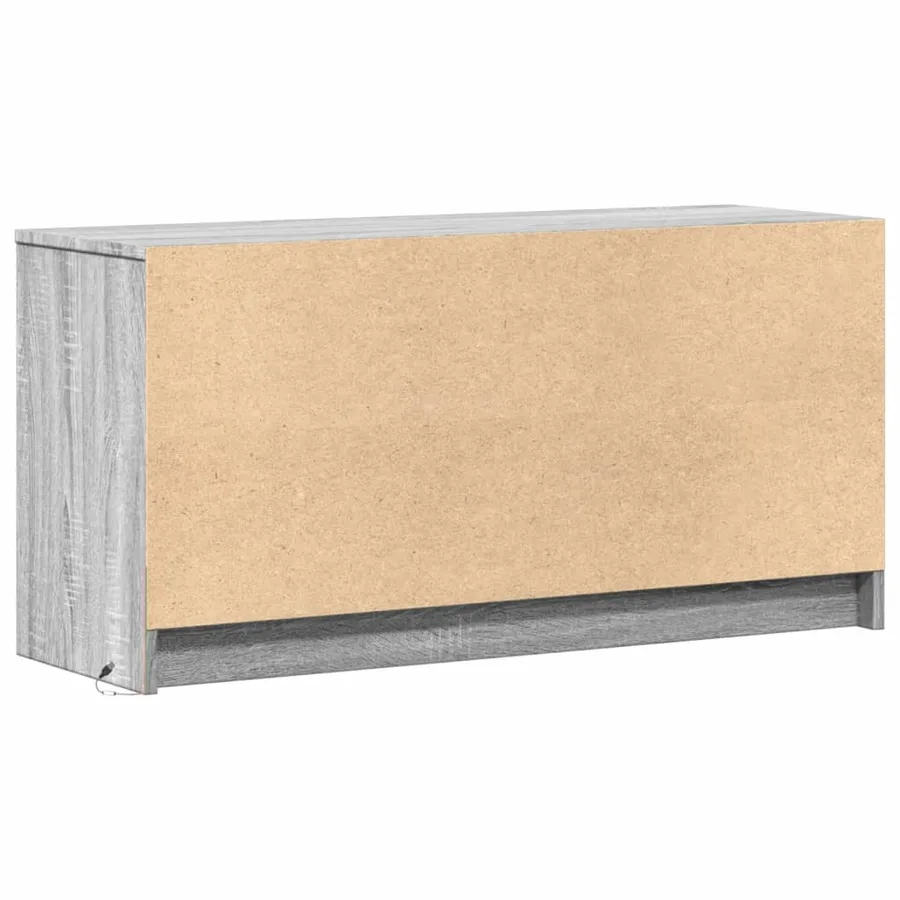 Meuble TV avec LED sonoma gris 100x34x50 cm bois d'ingénierie - 7