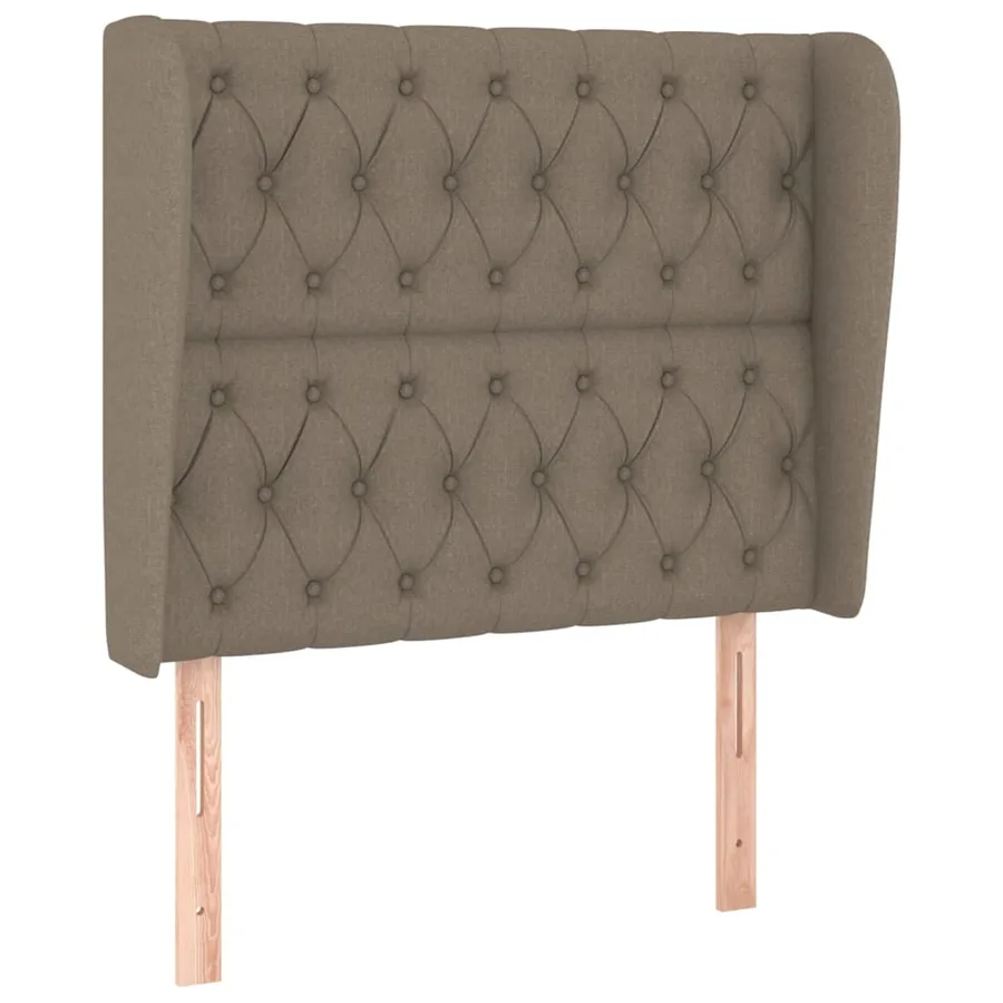 Tête de lit avec oreilles Taupe 93x23x118/128 cm Tissu - 2