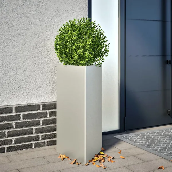 Jardinière triangulaire 40x34,5x75 cm acier inoxydable
