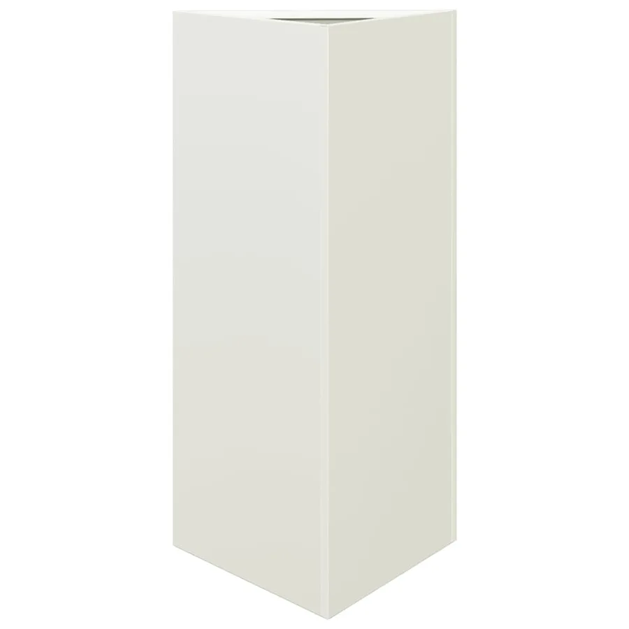 Jardinière blanc triangulaire 40x34,5x75 cm acier - 2