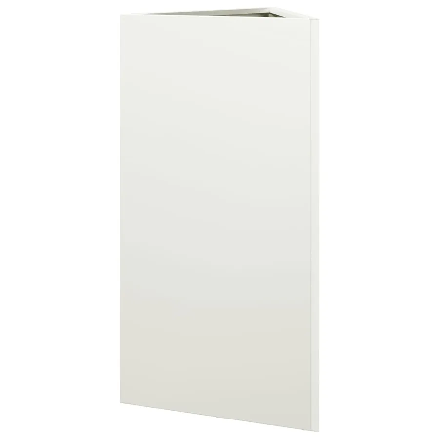 Jardinière blanc triangulaire 40x34,5x75 cm acier - 6