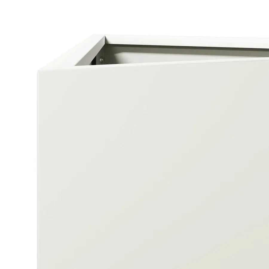 Jardinière blanc triangulaire 40x34,5x75 cm acier - 7