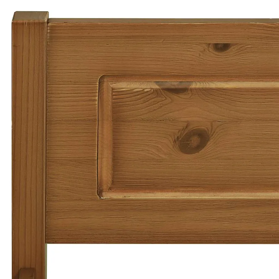 Cadre de lit sans matelas pin massif marron miel 120x200 cm - 5