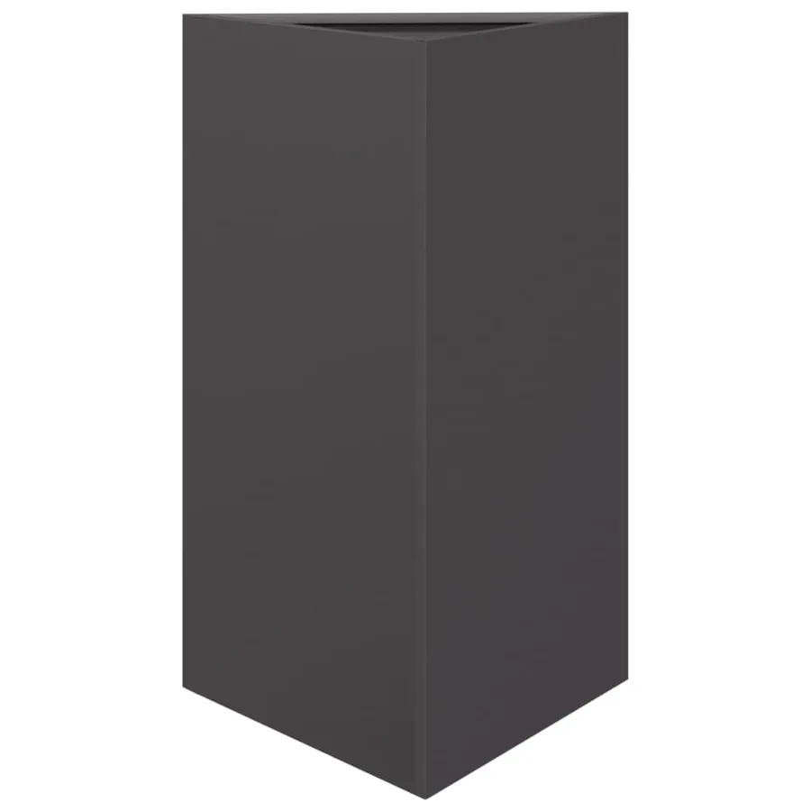 Jardinière noir triangulaire 50x43x75 cm acier - 2