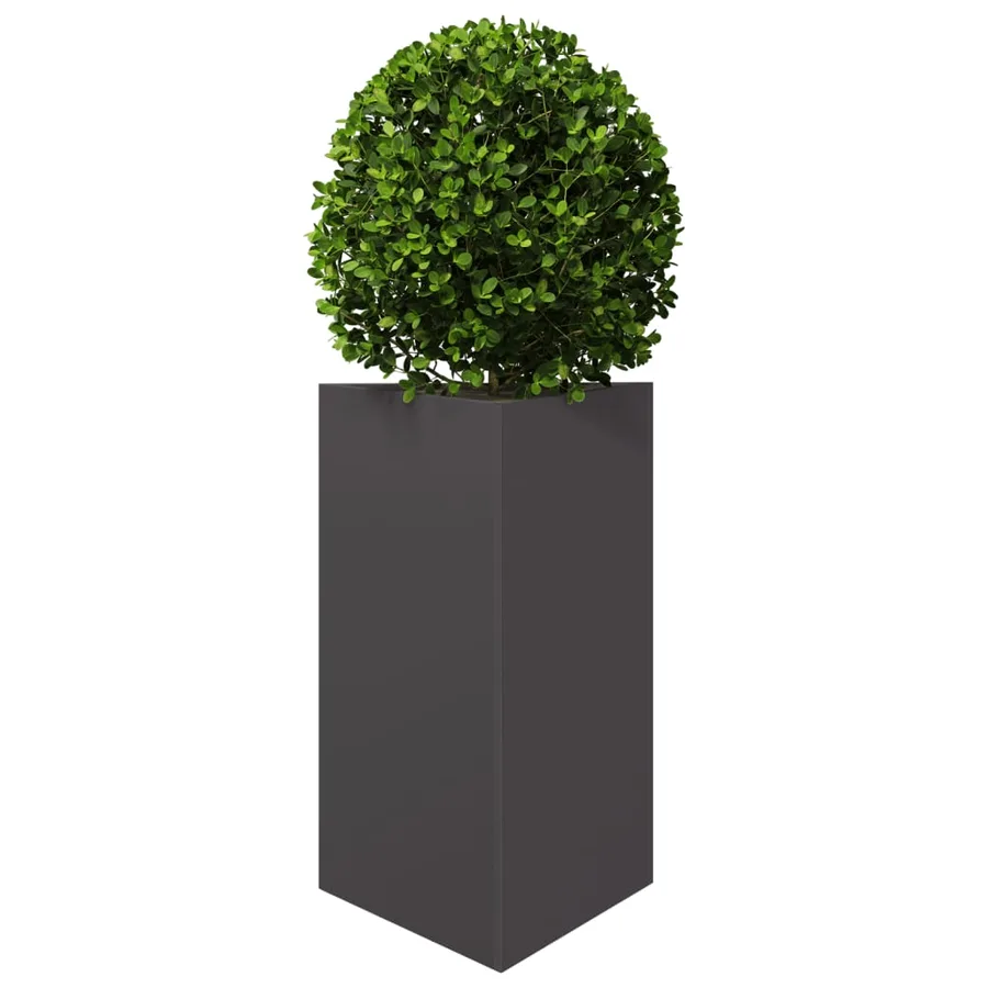 Jardinière noir triangulaire 50x43x75 cm acier - 3