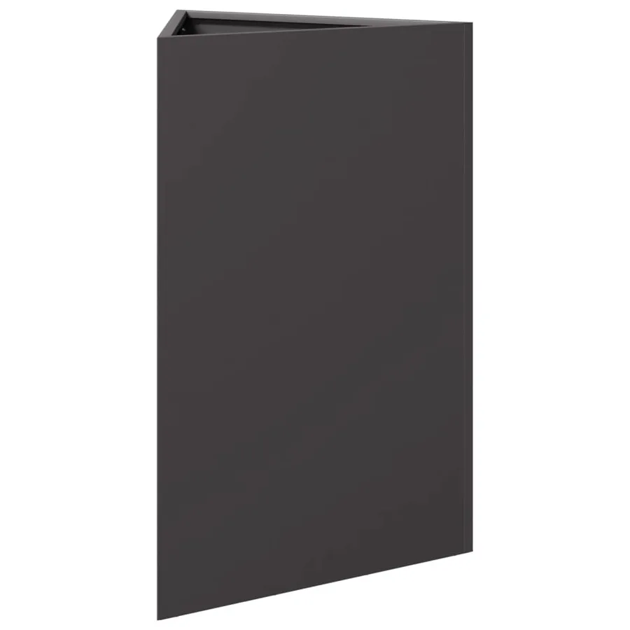 Jardinière noir triangulaire 50x43x75 cm acier - 4