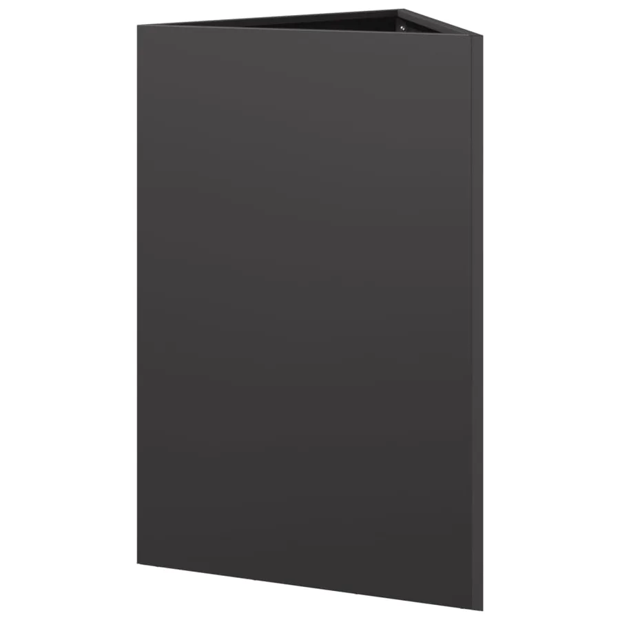 Jardinière noir triangulaire 50x43x75 cm acier - 6