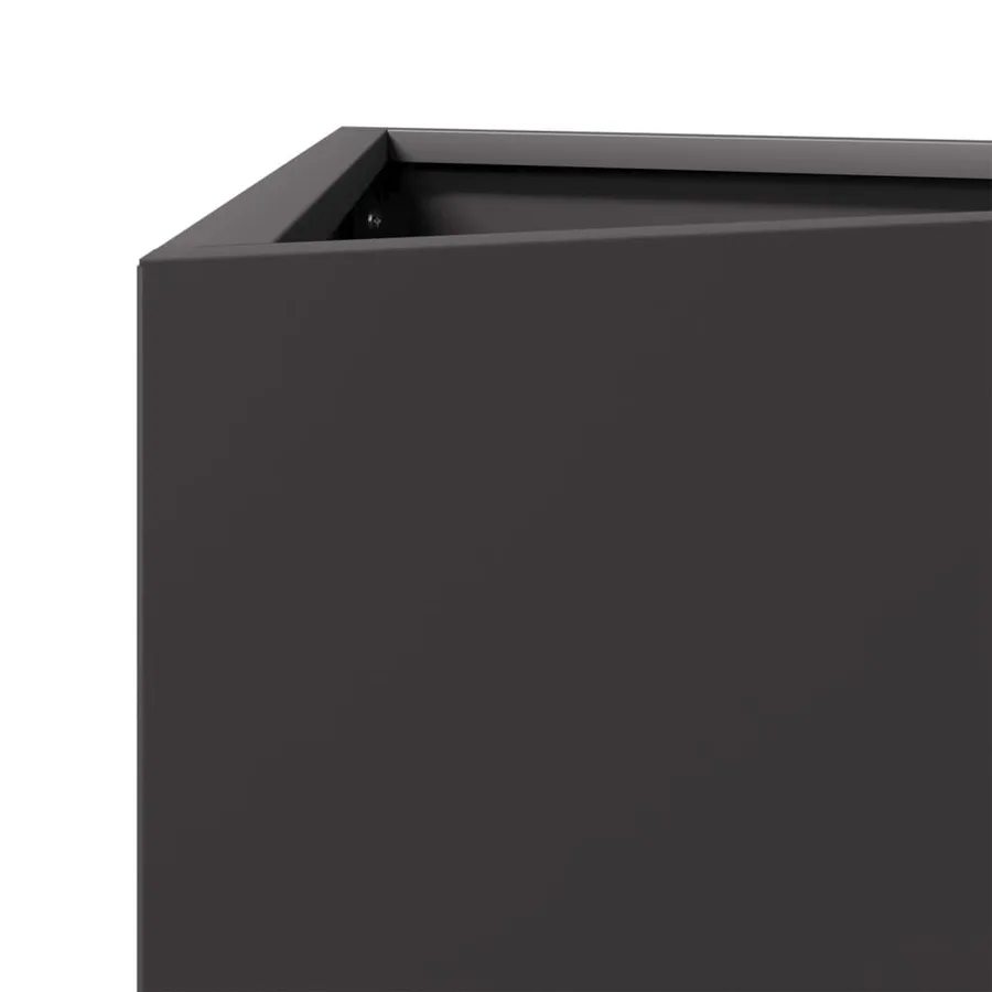 Jardinière noir triangulaire 50x43x75 cm acier - 7