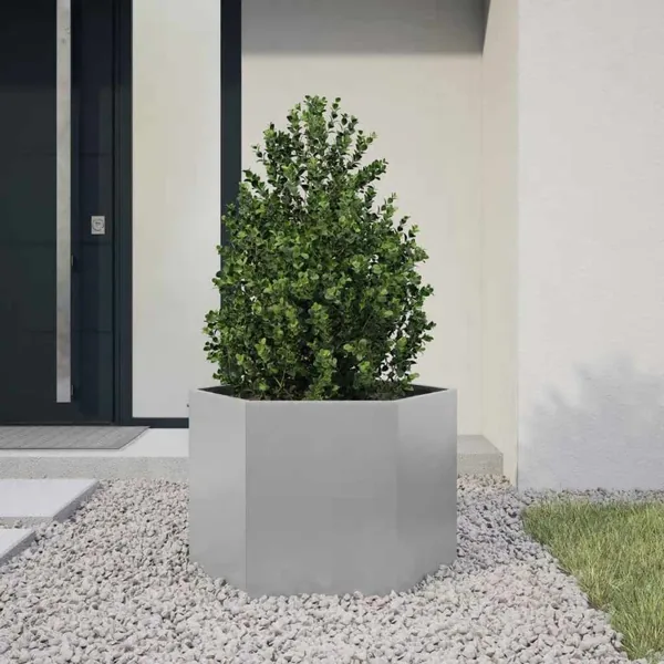 Jardinière hexagone 69x60x45 cm acier galvanisé