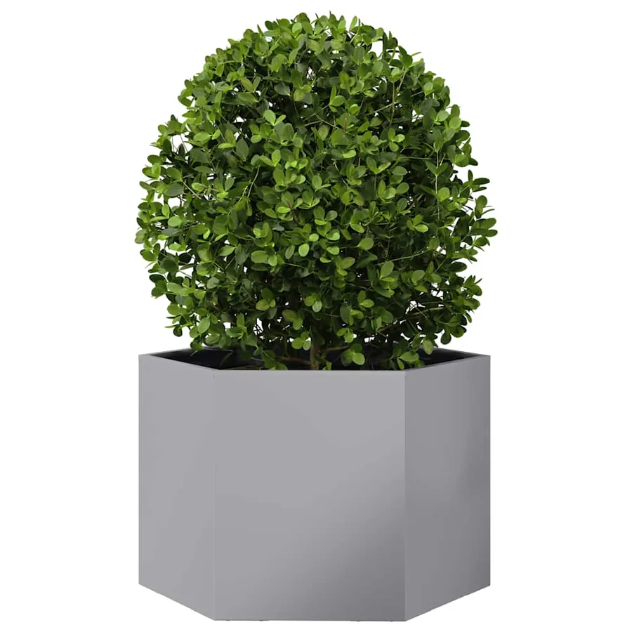 Jardinière hexagone 69x60x45 cm acier galvanisé - 3