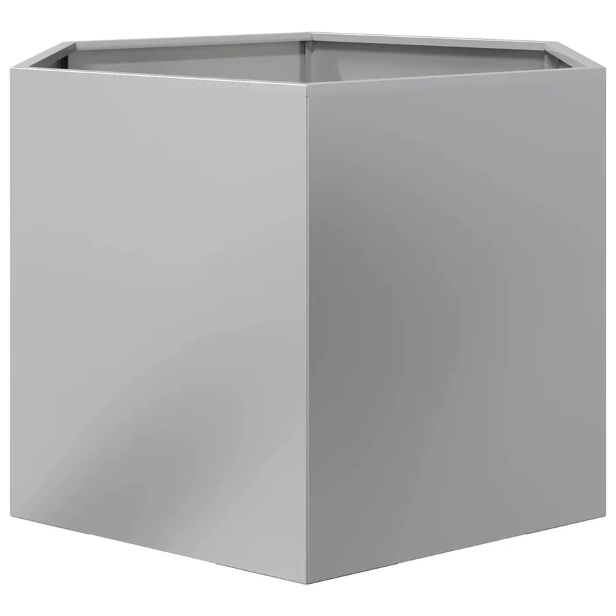 Jardinière hexagone 69x60x45 cm acier galvanisé - 4