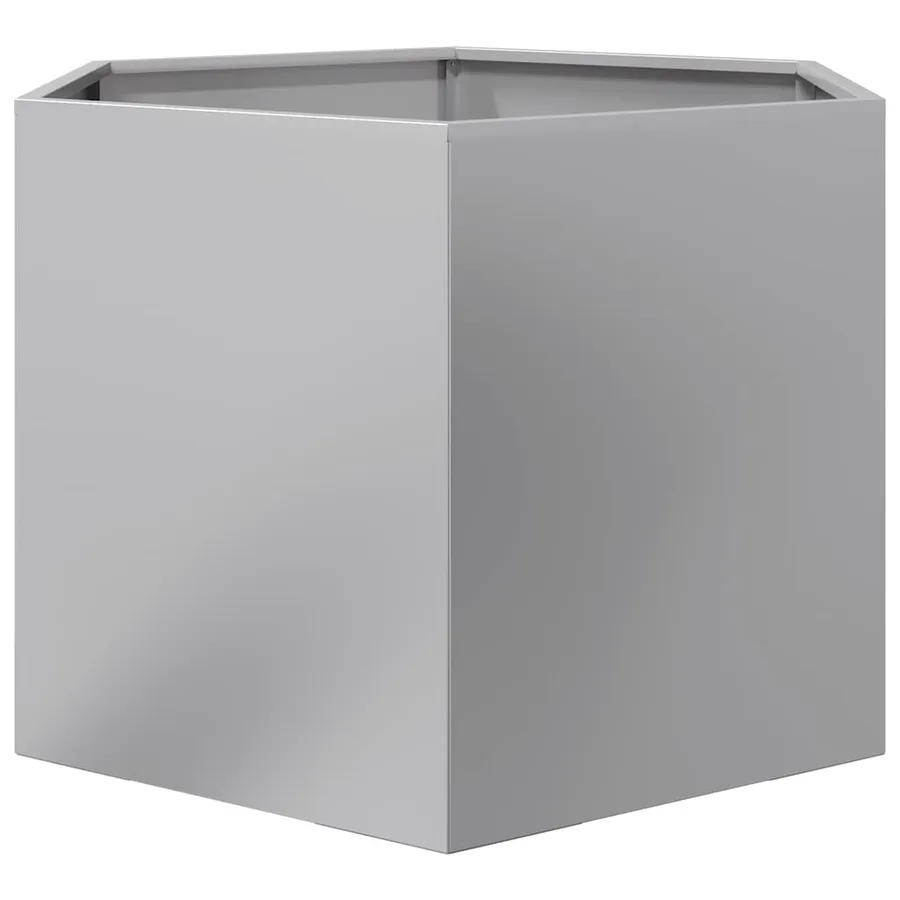 Jardinière hexagone 69x60x45 cm acier galvanisé - 5