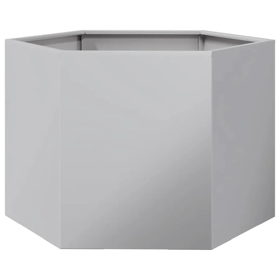 Jardinière hexagone 69x60x45 cm acier galvanisé - 6