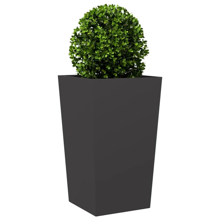 Jardinières 2 pcs noir 45x45x75 cm acier - 4