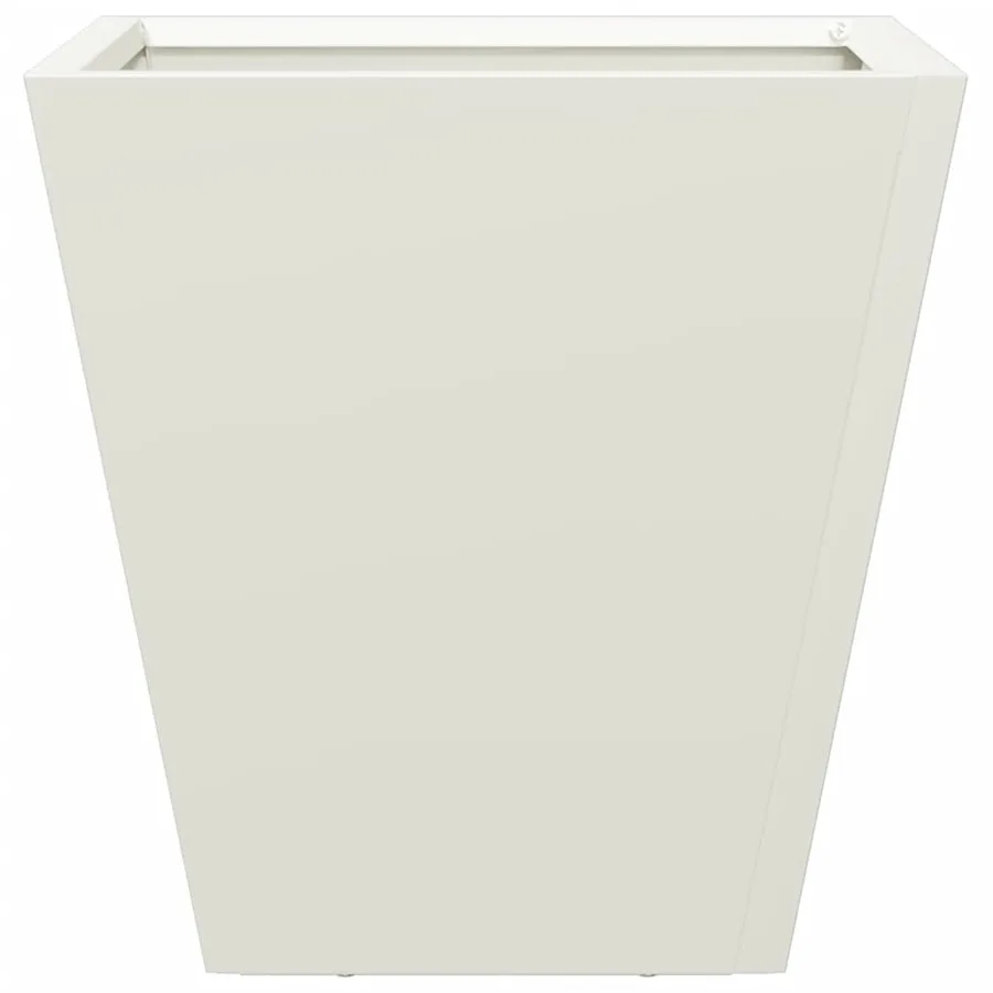 Jardinières 2 pcs blanc 30x30x30 cm acier - 6