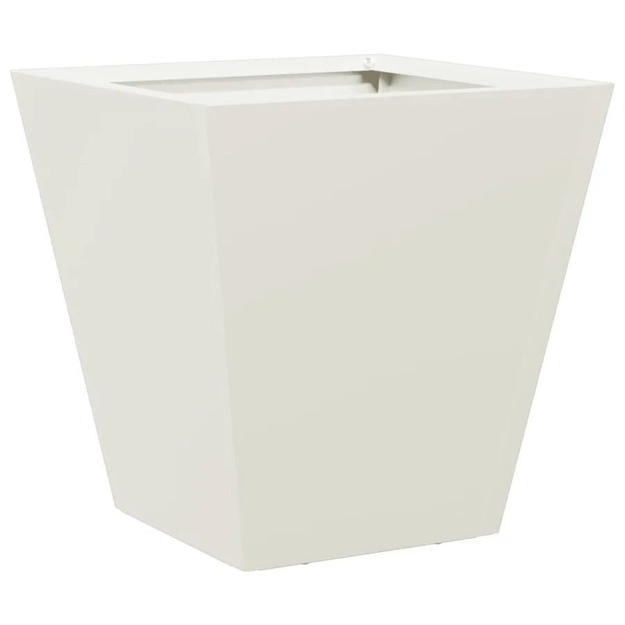 Jardinières 2 pcs blanc 30x30x30 cm acier - 8