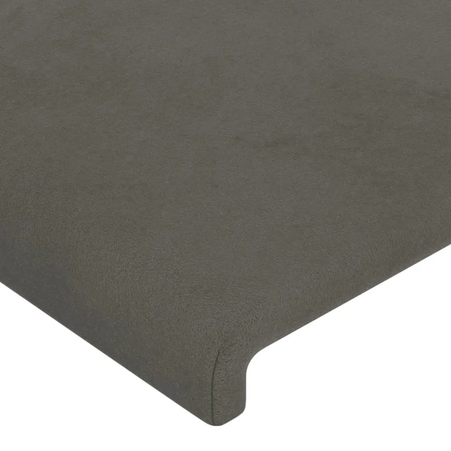 Tête de lit à LED Gris foncé 80x5x78/88 cm Velours - 5