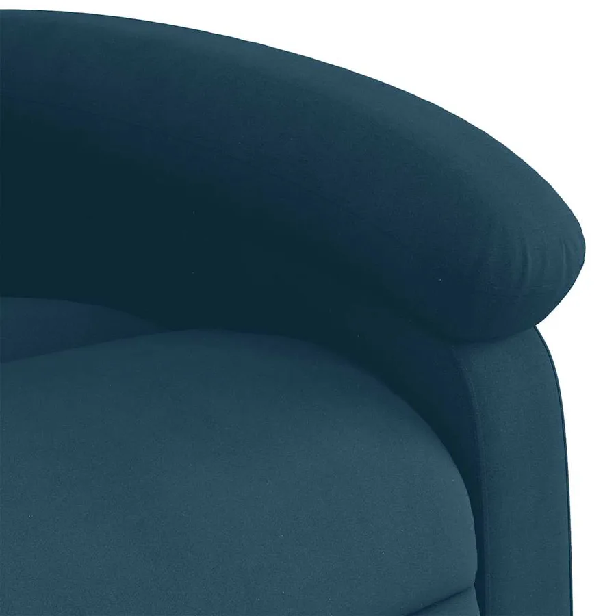 Fauteuil inclinable bleu velours - 12