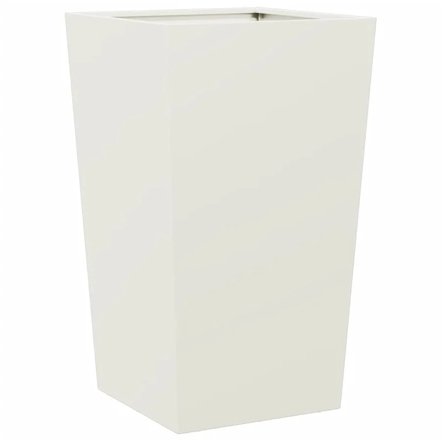 Jardinières 2 pcs blanc 45x45x75 cm acier - 5