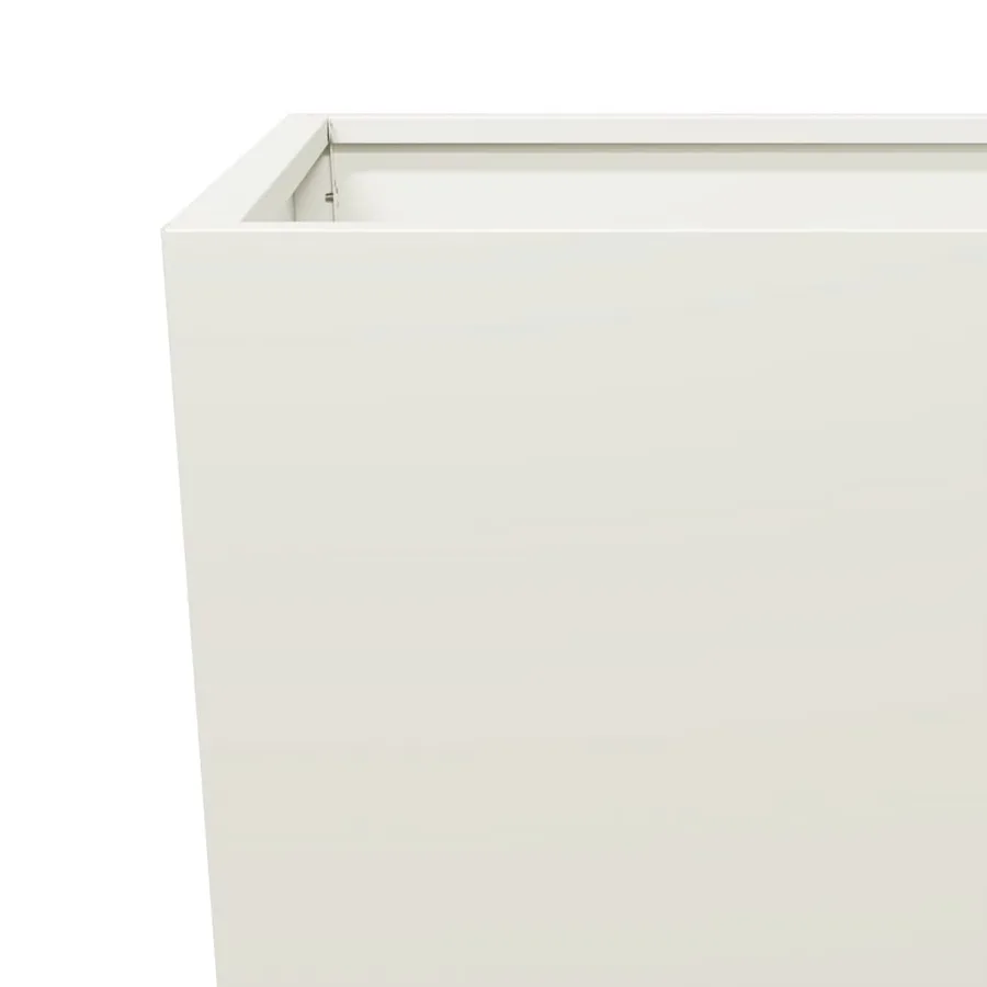 Jardinières 2 pcs blanc 45x45x75 cm acier - 9