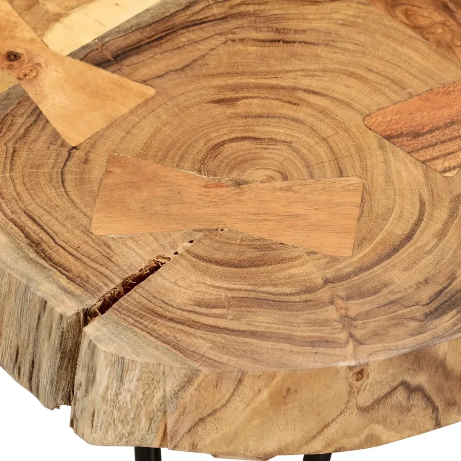 Table de bar Bois d'acacia massif 90x60x110 cm - 12