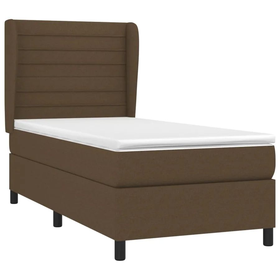 Sommier à lattes de lit avec matelas Marron foncé 100x200 cm - 3