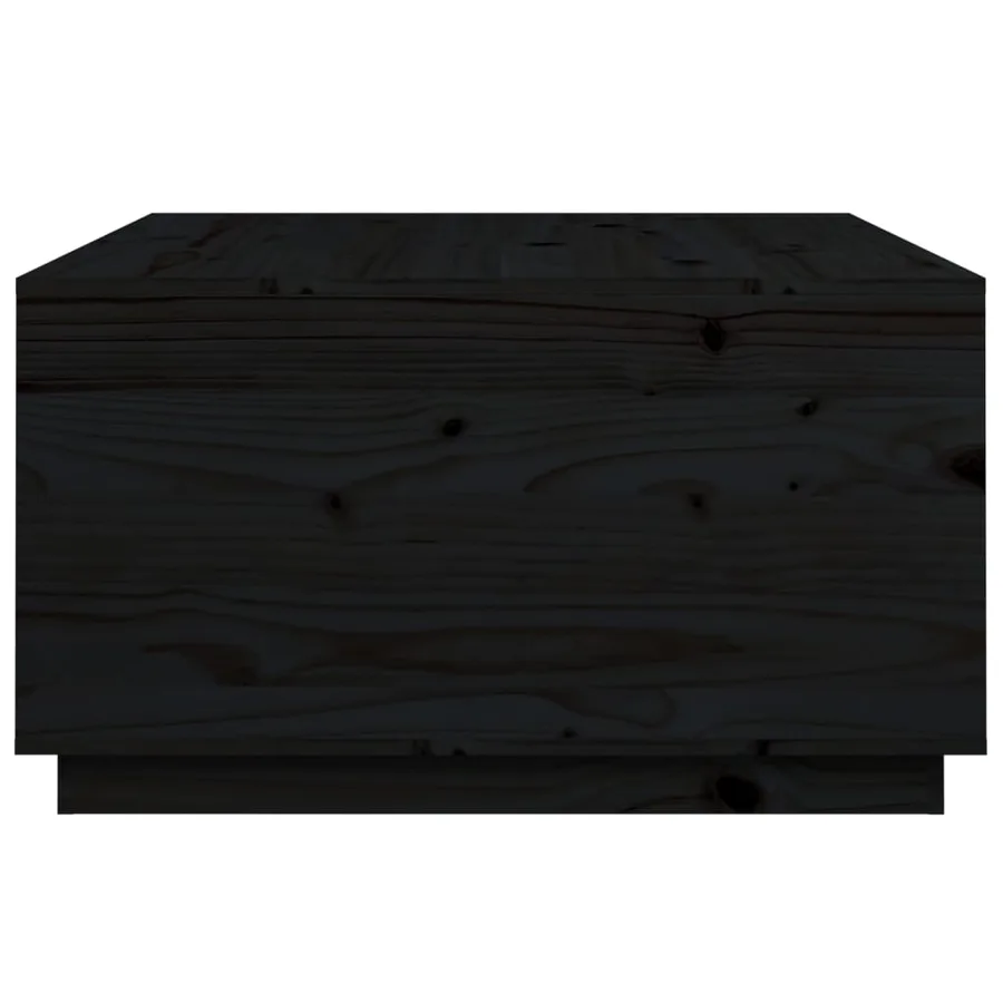 Table basse Noir 80x80x45 cm Bois massif de pin - 8