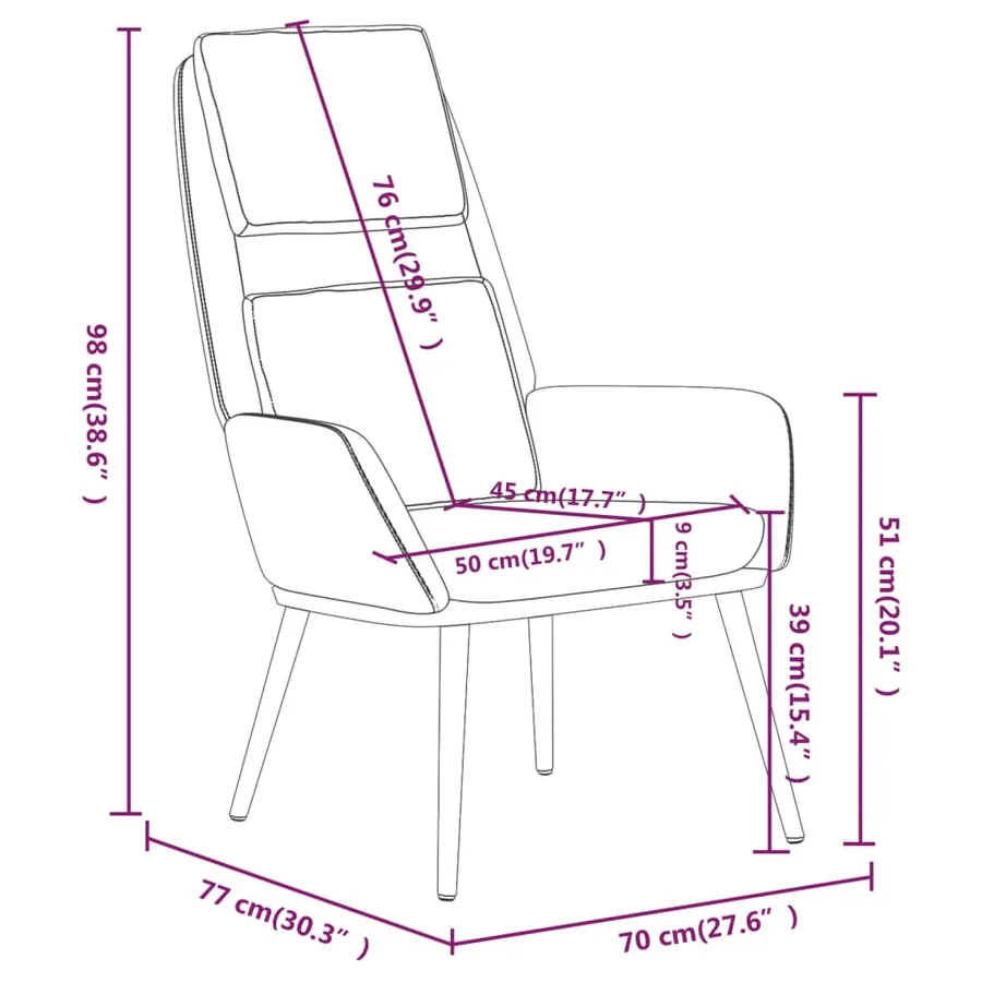 Chaise de relaxation Jaune moutarde Tissu - 8