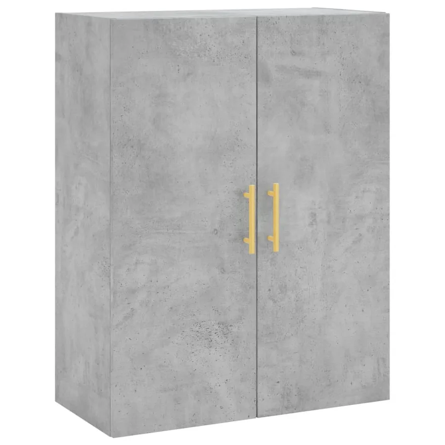 Buffet haut Gris béton 69,5x34x180 cm Bois d'ingénierie - 5