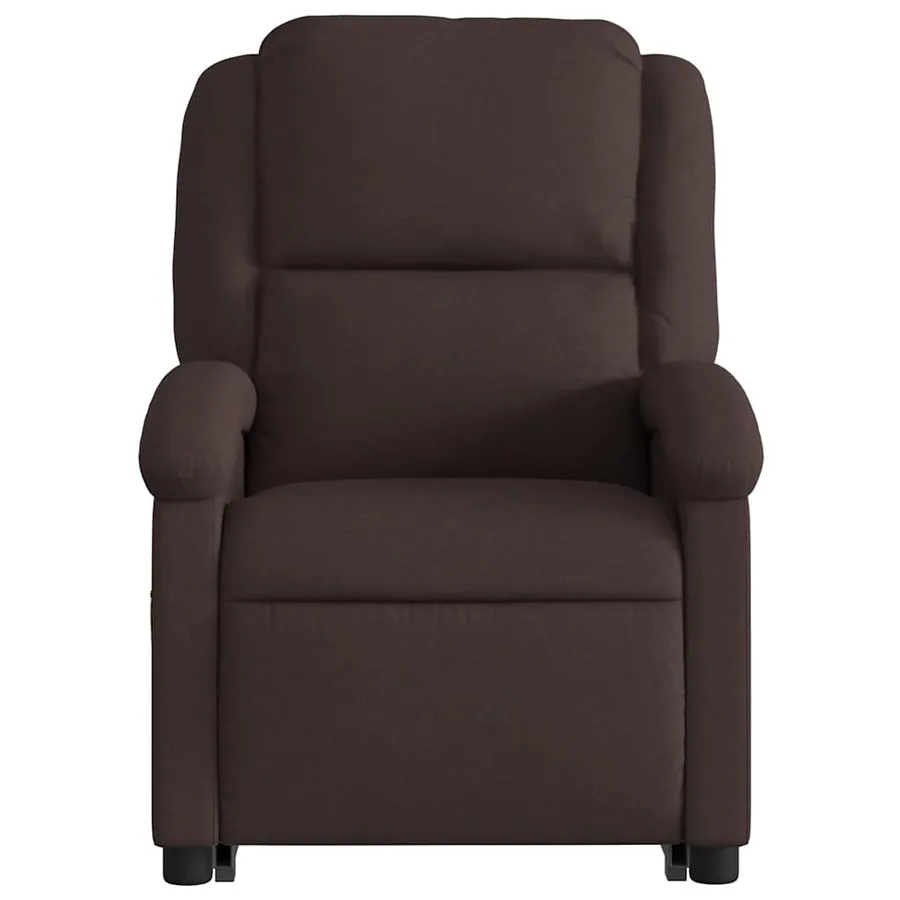 Fauteuil inclinable électrique marron foncé tissu - 9