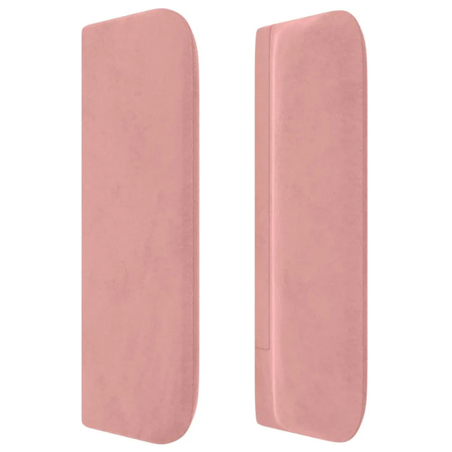 Tête de lit avec oreilles Rose 103x16x78/88 cm Velours - 4