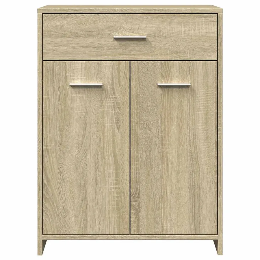 Armoire de salle de bain Chêne sonoma 60x33x80 cm Aggloméré - 4