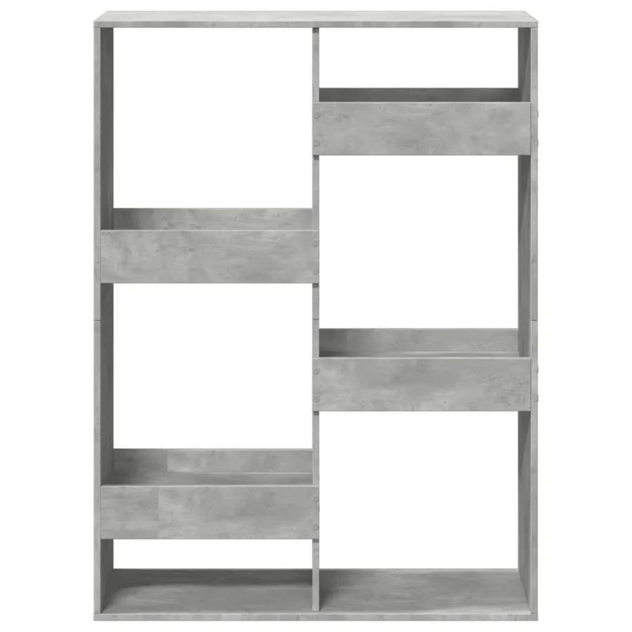 Cloison de séparation gris béton 100x33x135cm bois d'ingénierie - 4
