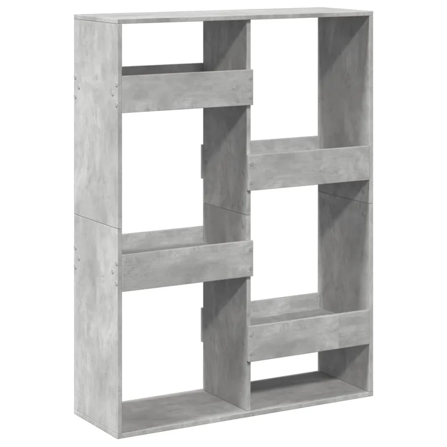 Cloison de séparation gris béton 100x33x135cm bois d'ingénierie - 6