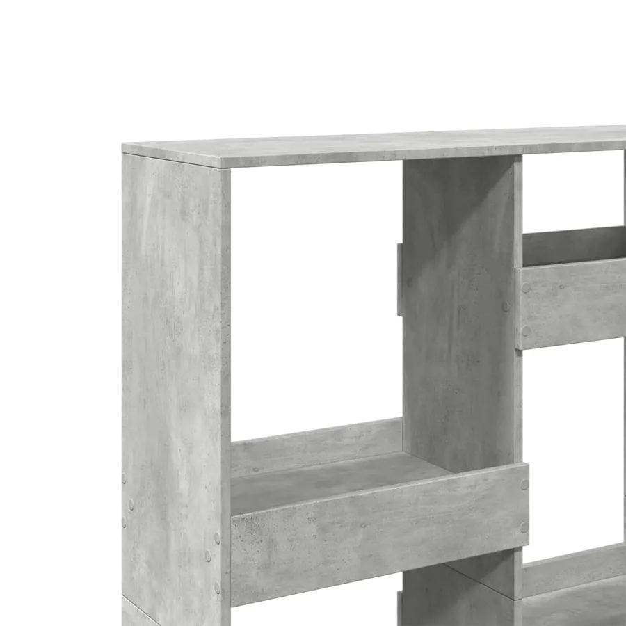 Cloison de séparation gris béton 100x33x135cm bois d'ingénierie - 7