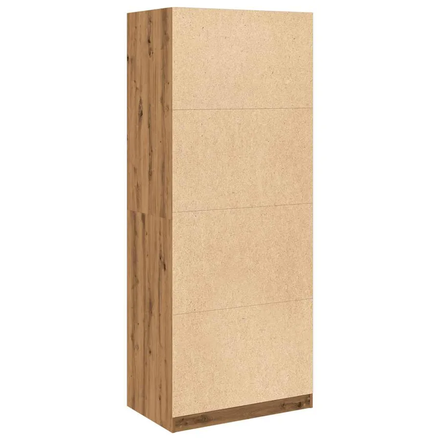 Garde-robe chêne artisanal 80x50x200 cm bois d'ingénierie - 7