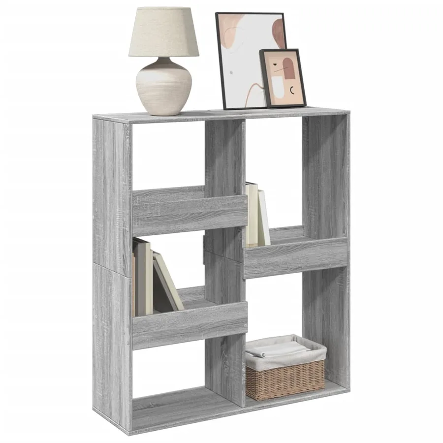 Bibliothèque/Séparateur de pièce sonoma gris 100x33x115 cm - 3