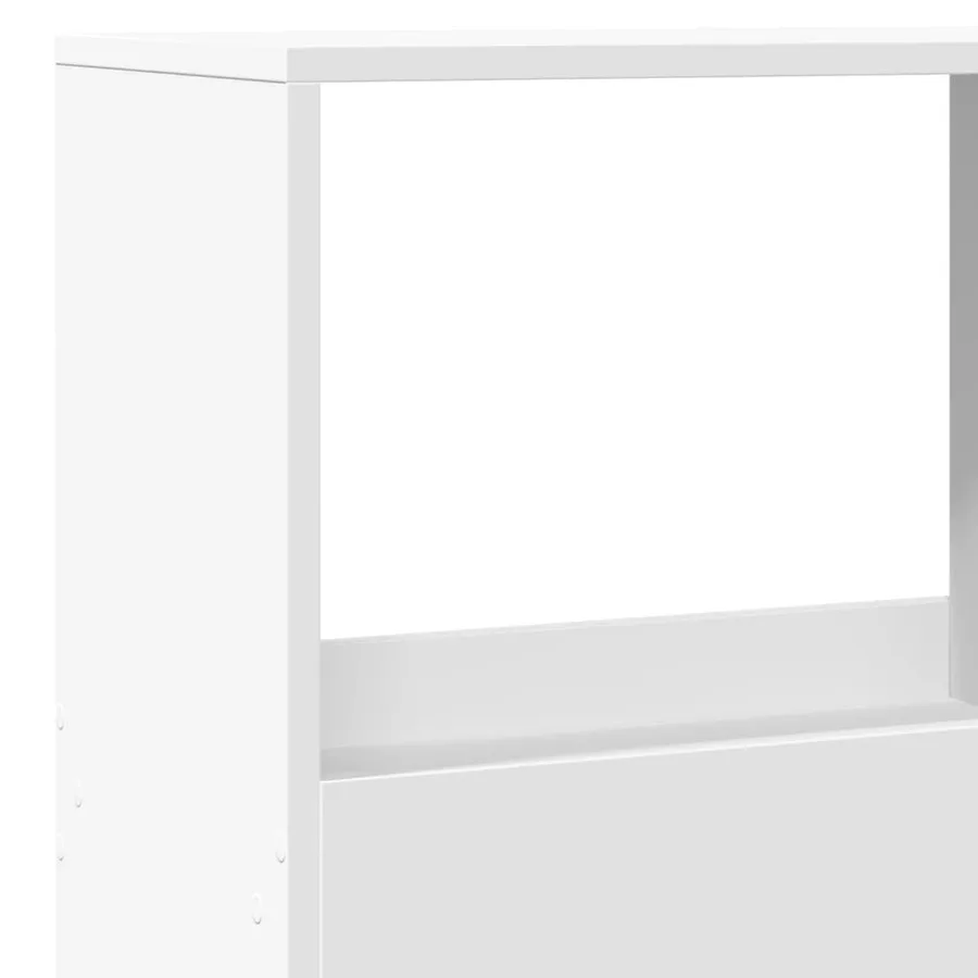 Cloison de séparation blanc 100x33x155,5 cm bois d'ingénierie - 7